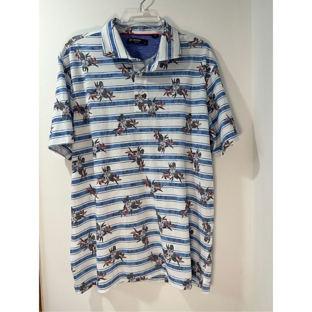 Cremieux men’s floral print polo shirt size XL. #7-0199